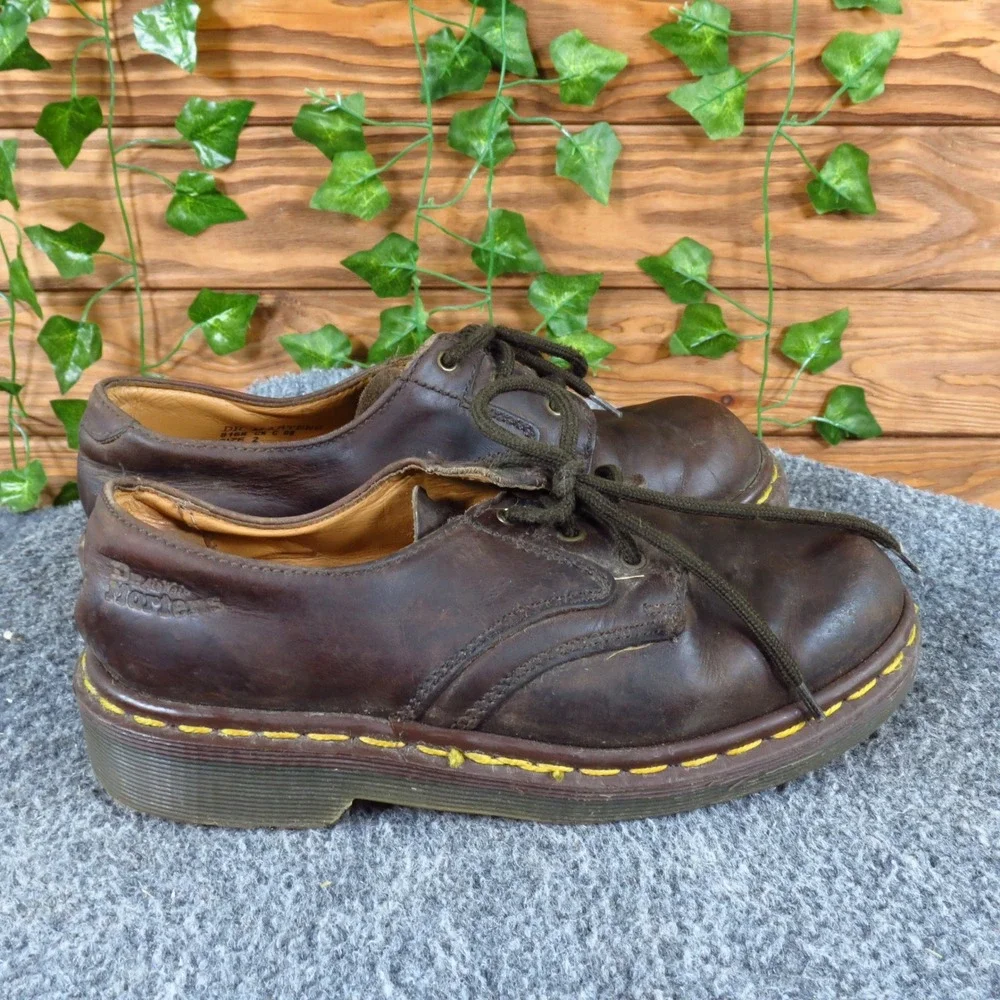 Dr. Martens 8168 Kids Oxford Shoe Size 2 School Uniform Brown Leather Vintage